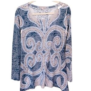 Before + Again Waffle Knit Long Sleeved Tee Sz Medium